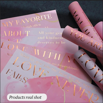 Good price Pink Lower Bouquet Florist Wrapping Paper Waterproof Flower Wrapping Paper online