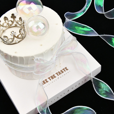 Good price Bouquets Cake Boxes Mesh Flowers Gifts Ribbons Illusion Fish Tail Ribbons 3cm online