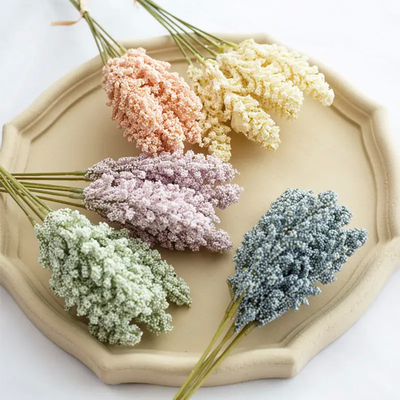 Good price Home Decor Foam Berry Spike Mini Fake Vanilla Flower Artificial Baby Breath Flowers online