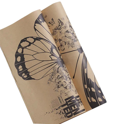 Good price Butterfly Series Flower Wrapping Paper 80g Kraft Paper With Logo online