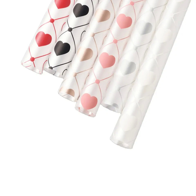 Good price Foggy OPP Love Pattern PE Waterproof Flower Packaging Paper Gravure Printing online
