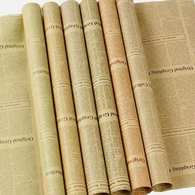Good price New Design Printing Newspaper Kraft Wrapping Paper Craft Flower Wrapping Paper For Flowers online