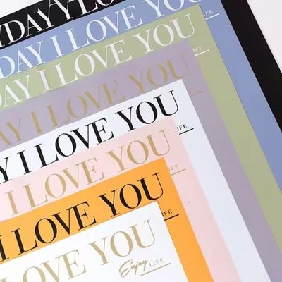 Good price Multiple Colors  English Words Bouquet Korean Flower hug pattern flower Wrapping Paper online