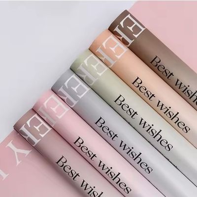 Good price Alphabet Pattern Plastic Waterproof Flower Wrapping Paper Flower Packaging Paper Wrap gift crepe papers packaging online