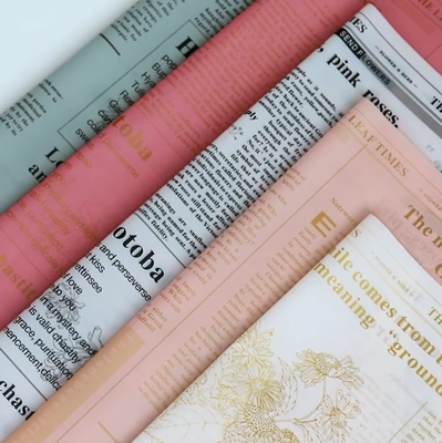 Good price 60cm*60cm Personalized Flower Wrapping Paper with Fashion Flower Letter Print online
