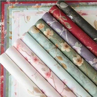 Good price high Grade Mixed Pulp Embossed Flower Wrapping Paper for Chinese Retro Art Printing online