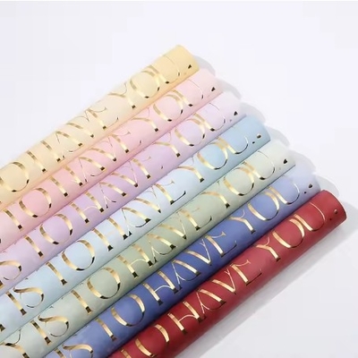 Good price Korean Gifts Wrap Paper 58*58cm Waterproof Florist Wrapping for Colorful Bouquets online
