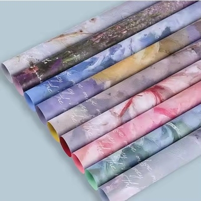 Good price 50g Hot Waterproof Designer Wrapping Paper for Flowers Green Floral Flower Painting online