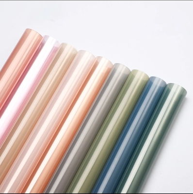 Good price High Transparency Colored Glass Paper for Christmas , Waterproof Flower Wrapping Paper with Coating online