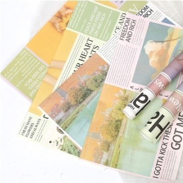 Good price English Newspaper Flower Bouquet Wrapping Paper in 2 Colors for Gift Packaging online