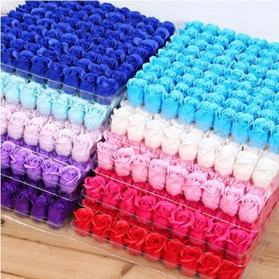 Good price 3-Layer Rose Soap Flower for Valentine's Day Wedding Christmas 5cm Diameter 6cm Height No Bottom Couple Gift Simulation Flower online