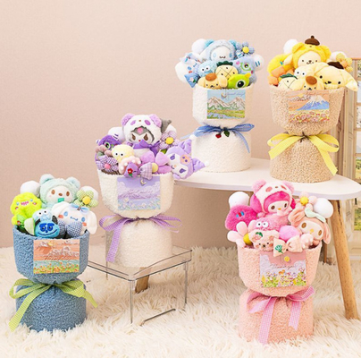Good price Ready-Made Plush Doll Snack Lollipop Bouquet Multiple Color Option online