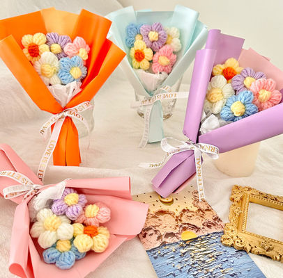 Good price Knited Pile Flower Variety Handmade Mini Yarn Bouquet for Birthday Surprises online