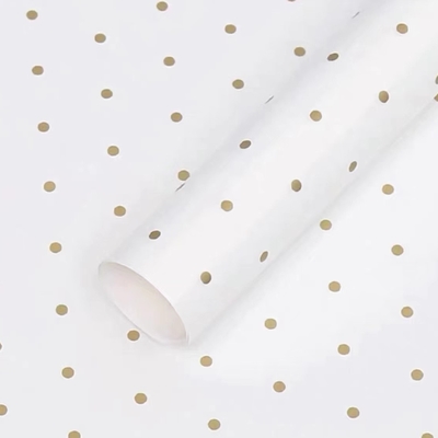 Good price Polka Dot Fresh Floral Wrapping Paper Waterproof European-Style Bouquet Packaging Custom Order online