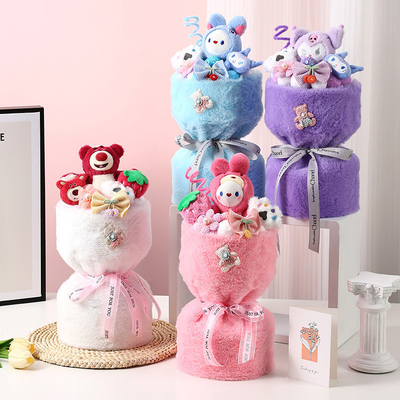 Good price Dolls Plush Cartoon Children's Day Gift Adorable Bouquet Finished Product June 1st Cute Children's Birthday Present online