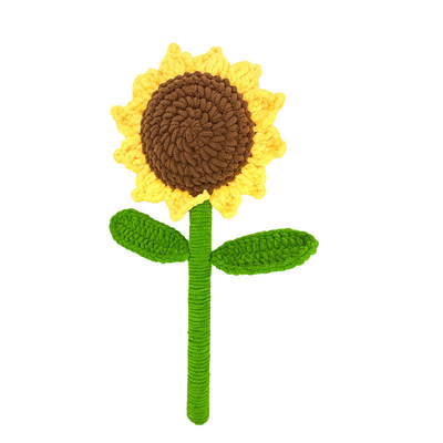 Good price Giant Sunflower and Rose Champion Bouquet Yellow and Brown Cotton Creative Handmade Knitted Gift for Valentine's Day online