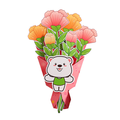 Good price Mother's Day Gift Flower Bouquet, Greeting Card DIY Handmade Paper Material Kit. Hand - held Flower Bouquet for Kindergarten Children to Give to Their Mothers online