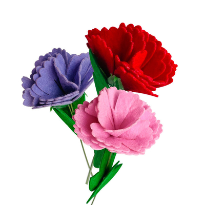 Good price Mother's Day Felt Flower Craft Kit Carnation Bouquet for Children Preschool Gift Variety Carnation online