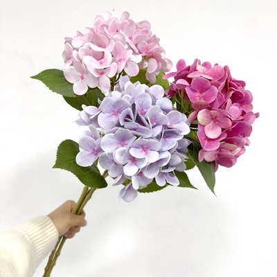 Good price Hydrangea Artificial Flower Bouquet Beautiful Wedding Decor Variety Hydrangea Multiple Color online