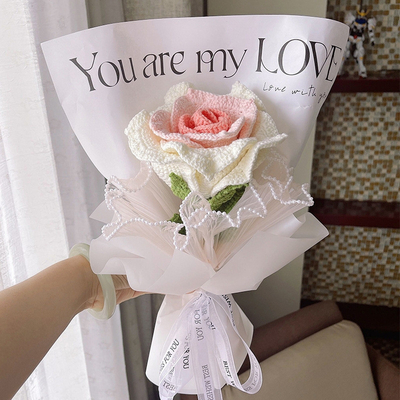 Good price Flower Bouquet Materials DIY Craft Kit for Knitted Pile Roses online