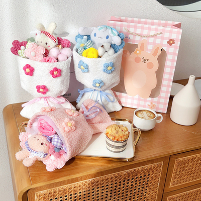 Good price Flower and Rabbit Plush Toy Graduation Bouquet Perfect Qixi Valentine's Day Gift Set online
