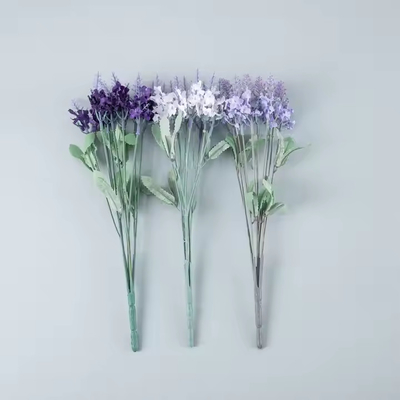 Good price 2025 Artificial Lavender Flower Bouquet 10 Heads Artificial Silk Lavender Bushes Flowers for Wedding Home Outdoor Decoration online