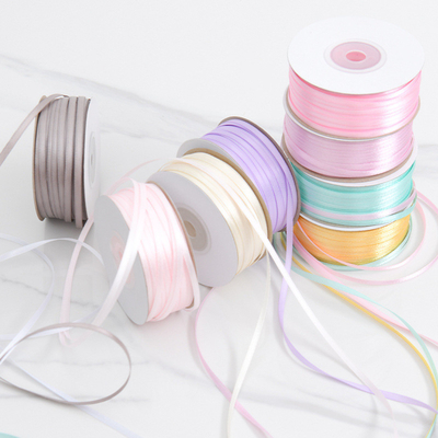 Good price Birthday cake decoration 0.3cm bow ribbon handmade DIY bouquet floral bag flower gift box packaging ribbon online