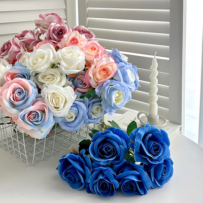 Good price Rose artificial flower home living room decoration, Valentine's Day artificial flower wedding hall decoration online