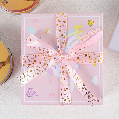 Good price Flower ribbon, hot stamping ribbon, baking gift box packaging, printing floral bouquet packaging, polyester ribbon packaging online