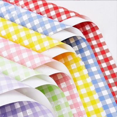 Good price Summer checkered flower wrapping paper, bouquet wrapping materials, flower shop waterproof checkered, Ouya paper flower art materials online