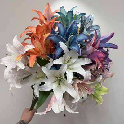 Good price Lily flower home wedding artificial flower living room decoration home photography prop flower arrangement online