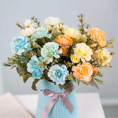 Good price Artificial Flower Bouquets Wholesale Silk Multi Azalea Flower Heads Home Festivals Wedding Decorations Flower Bouquet online