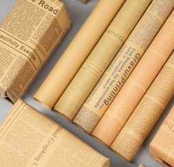 Good price Vintage English Newspaper Kraft Paper Flower Packaging Paper online