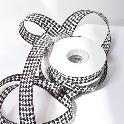 Good price Black and white honeycomb woven ribbon ribbon decoration ribbon bow floral bouquet flower tie packaging material discount online