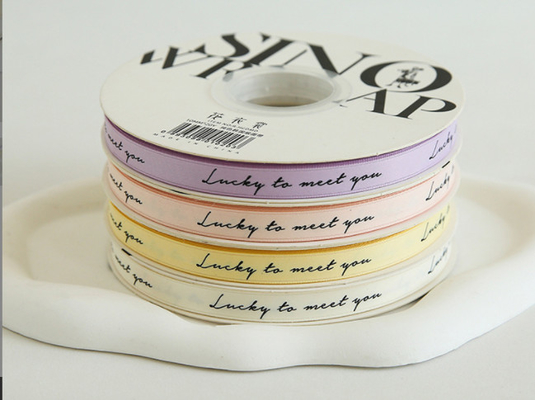 Good price Jinyi Korea double-sided belt fresh bouquet decoration ribbon handmade floral gift DIY 1cm lucky to meet you online
