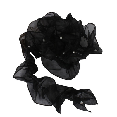 Good price 12cm pearl organza pleated ruffle edge mirror edging ribbon mesh flower rose Flower accessory clothing mouth online