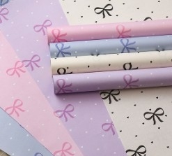 Good price Polka Dot Bow Kraft Paper Bouquet Packaging Paper online