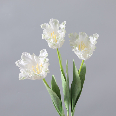Good price 3D printed single-branch parrot tulip with teeth, artificial flower with a moisturizing touch, artificial flower garden engineering bouquet online