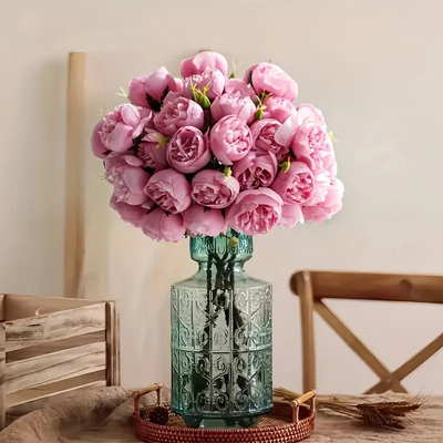 Good price Simulated Flower Tea Rose Decoration Project Outdoor Manufacturer Wholesale Fake Flower Rose Wedding Photography Props Decoration Arrangement online