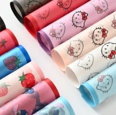 Good price International Children's Day Magic Edge Strawberry Hansu Paper Waterproof Cute Flower Flower Wrapping Paper online