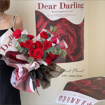 Good price Florist Wrapping Paper for Valentine's Day Bouquets Waterproof Ouya Material 30-45 Days Shipping Time online