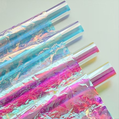 Good price Florist Wrapping Laser Transparent Rainbow Inner Lining Paper for Iridescent Film Bouquet Packing Shipping Time 30-45Days online