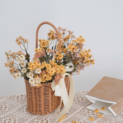 Good price Simulated flower autumn single small Daisy home decoration dining table bouquet decoration item shooting prop online