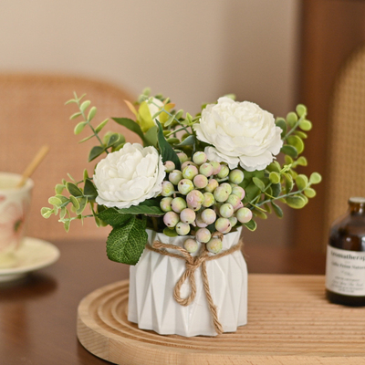 Good price Nordic fresh and light artificial flower ornaments, artificial flowers for living room, dried flowers, coffee table decorations, dining table flowers, silk flower arrangements online