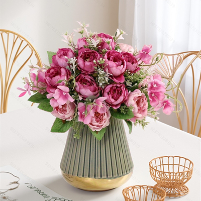 Good price Factory direct sales of artificial flowers, fake bouquets, perfumes, peonies, home decoration bouquets, festival gifts, and handmade flowers wholesale online