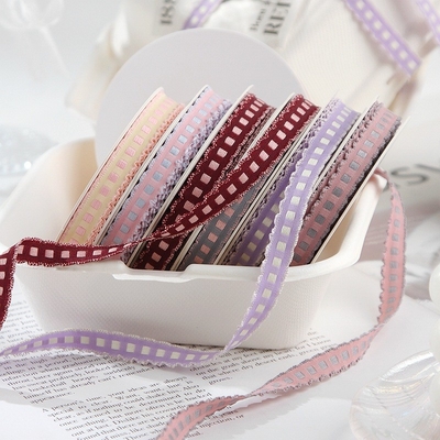 Good price DIY Crafts Essential Dark Blue Checkered Webbing Handmade Bow Hair Clip Accessories Clothing Shoes Hats Flower Bouquets Packaging Ribbons online