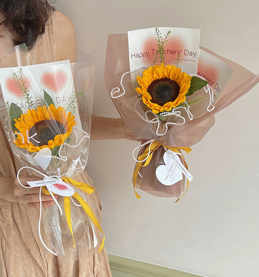 Good price Blue 1cm Grid Series Ribbon Flower Bouquet Tie Baking DIY Bow Handmade Floral Packaging Material for Baking online