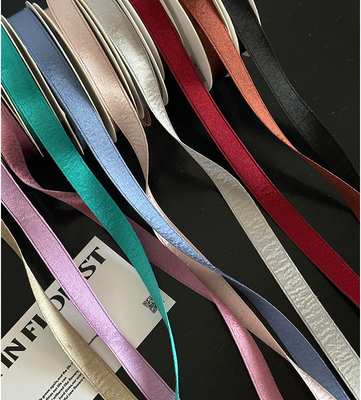 1.5cm/10m Polyester Glossy Velvet Ribbon Flower Bouquet Tie for DIY Ribbon Baking and Handmade Floral Materials