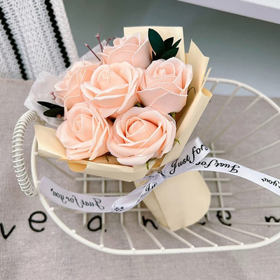 Good price Niche ins high-end Manta rose bouquet finished artificial flowers, eternal soap flowers online