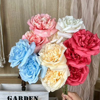 Good price Big Martin simulation rose, fake flower bouquet, silk flower, artificial plastic flower, high-end living room decoration, wedding floral arrangement online
